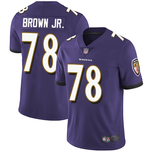 Baltimore Ravens Limited Purple Men Orlando Brown Jr. Home Jersey NFL Football #78 Vapor Untouchable